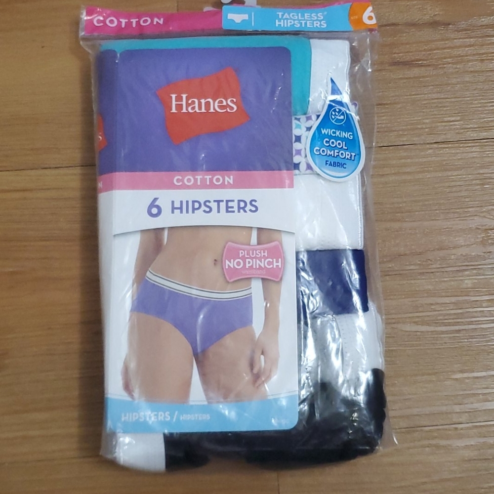 Hanes Tagless Hipster Panties